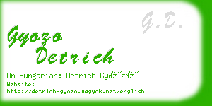 gyozo detrich business card